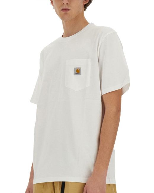 Carhartt White T Shirt With Pocket