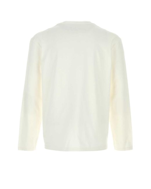 Jil Sander White Cotton T-Shirt for men
