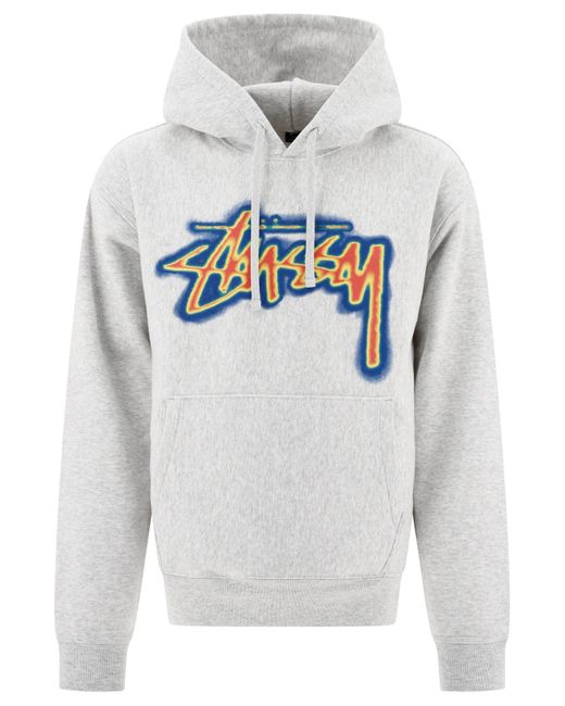 "Basic " sudadera con capucha Stussy de hombre de color Gray