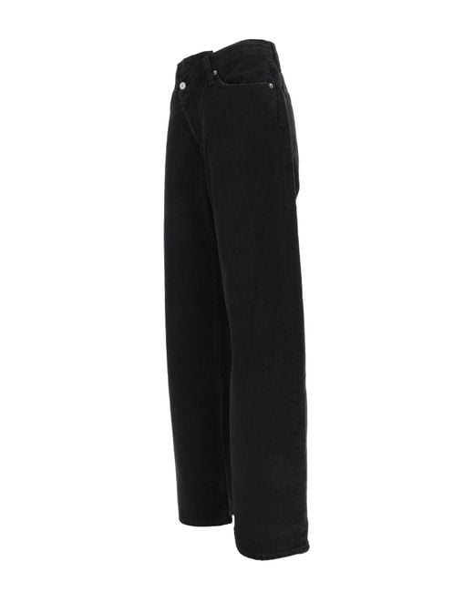 Agolde Black Luna Pieced Jean H/R Crv Taper