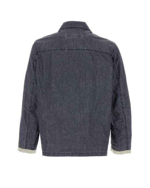 Fay Blue Denim Linen Jacket