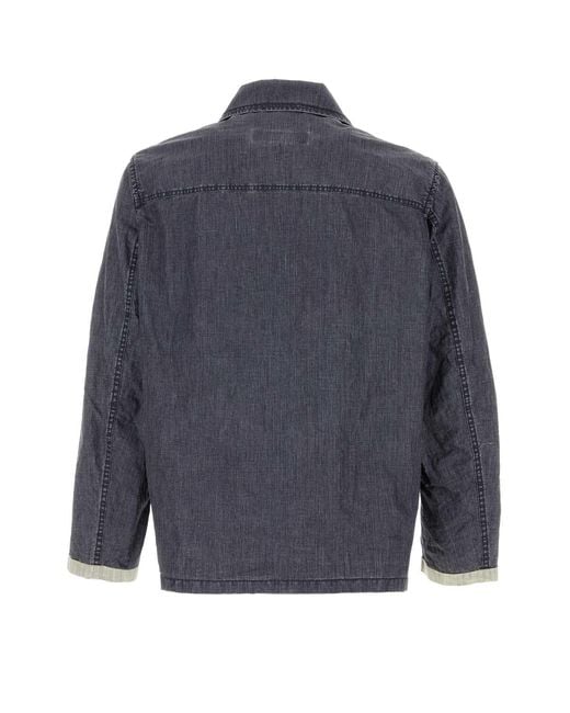 Fay Blue Denim Linen Jacket