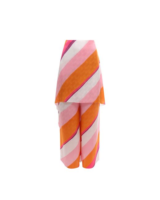 Fendi Orange Wide Trousers