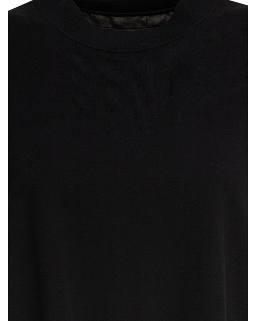 Sacai Black Leopard Print Top