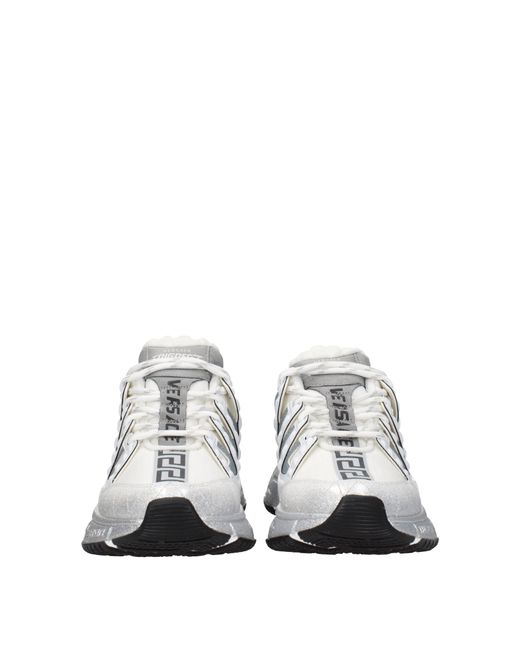 Sneakers Trigreek mujer tela blanca/plateada Versace de color White