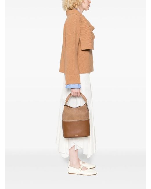 Furla Blue Small Sfera Bucket Bag