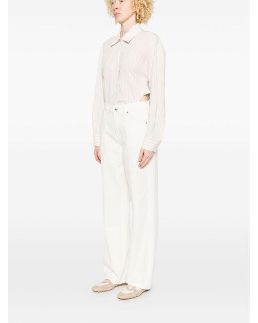 Seven7 White Linen Trousers