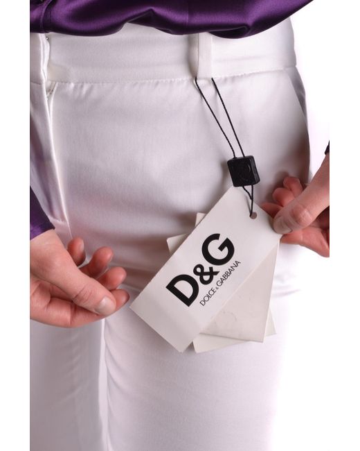 Dolce & Gabbana White Trousers D&g