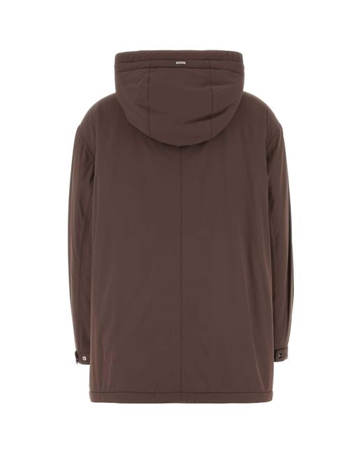 Herno Brown Stretch Nylon Jacket