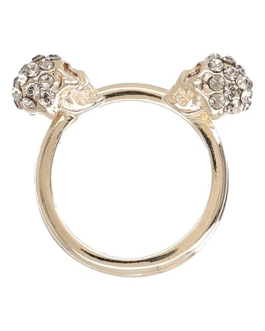 McQueen Metallic Skull Anello Ring