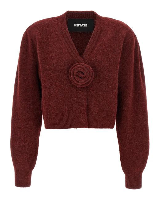 Ruota Birger Christensen "Mungiusta Buffleeve" Cardigan di ROTATE BIRGER CHRISTENSEN in Red