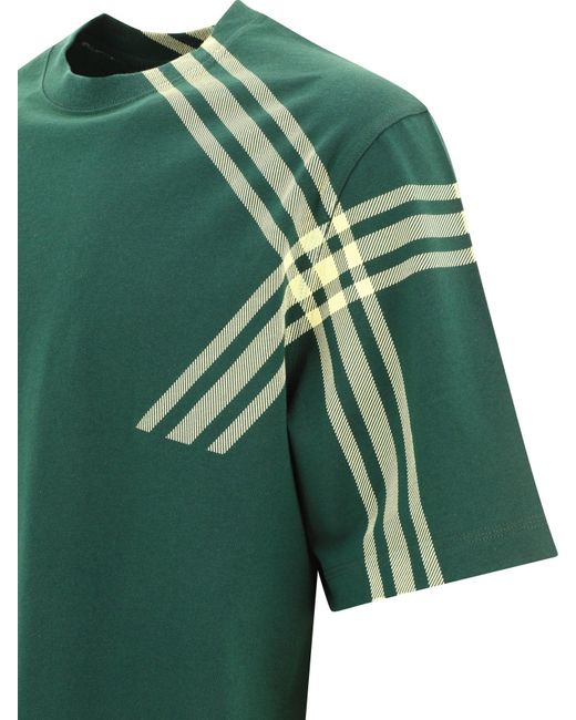 T-shirt vert à carreaux Burberry pour homme en coloris Green