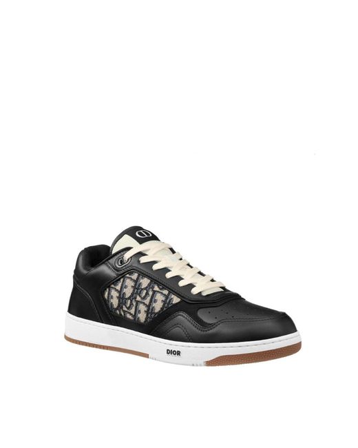 Dior Black Oblique Leather Sneakers for men