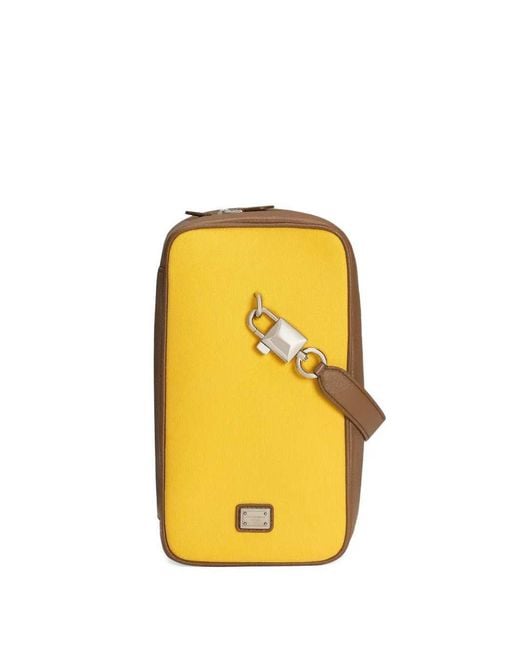 Dolce & Gabbana Yellow Dolce & Gabbana Square Tote Bag for men