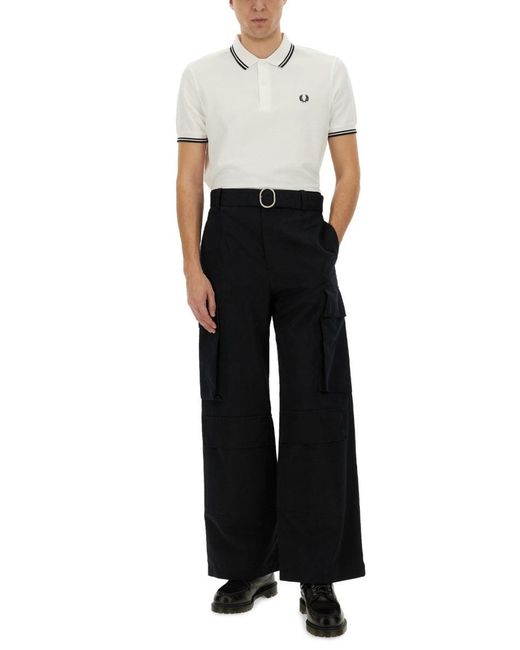 Comme des Garçons White "Strong Will" Polo Shirt