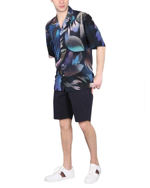 Paul Smith Blue Solid Shorts for men