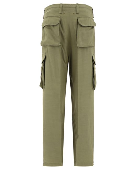 Pantaloni da carico larghi d'oro di Golden Goose Deluxe Brand in Green