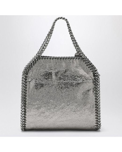 Stella McCartney Gray Falabella Mini Metallic Steel Bag