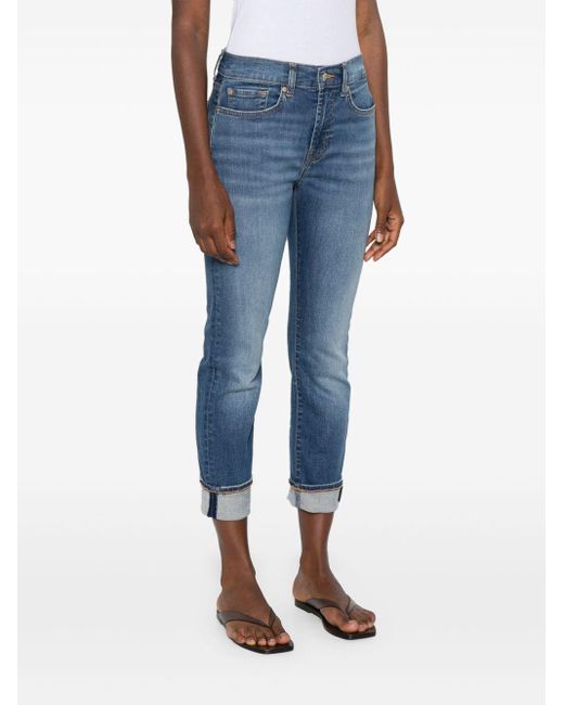 Seven7 Blue Sieben dünne Jeans -Jeans