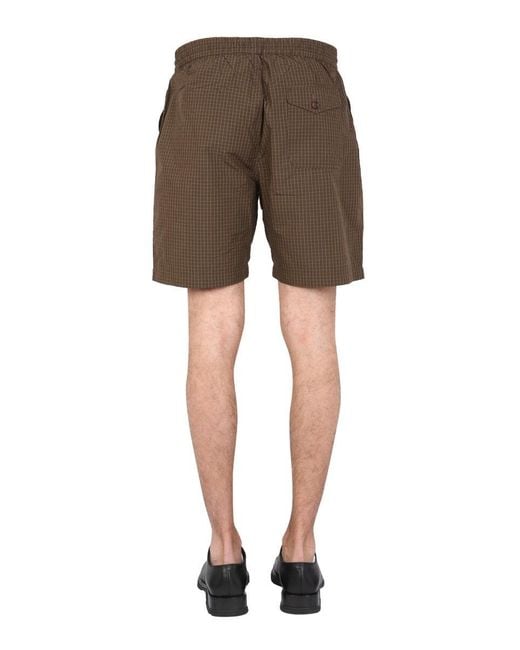 Universal Works Gray Bermuda With Check Pattern for men