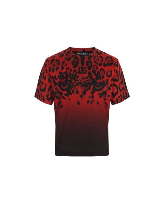Dolce & Gabbana Animier T -Shirt in Red für Herren