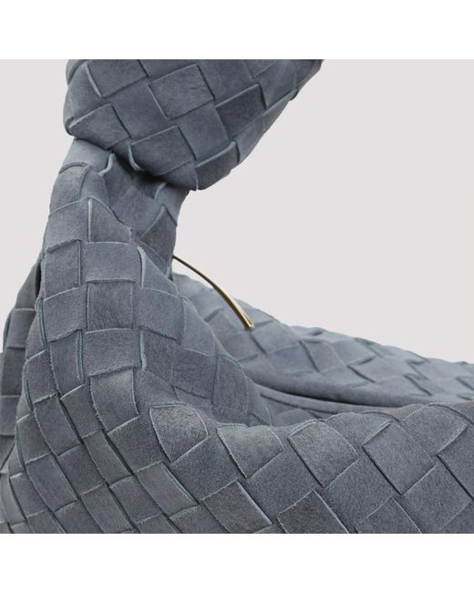 Bottega Veneta Blue Intrecciato Jodie 15 Handbag