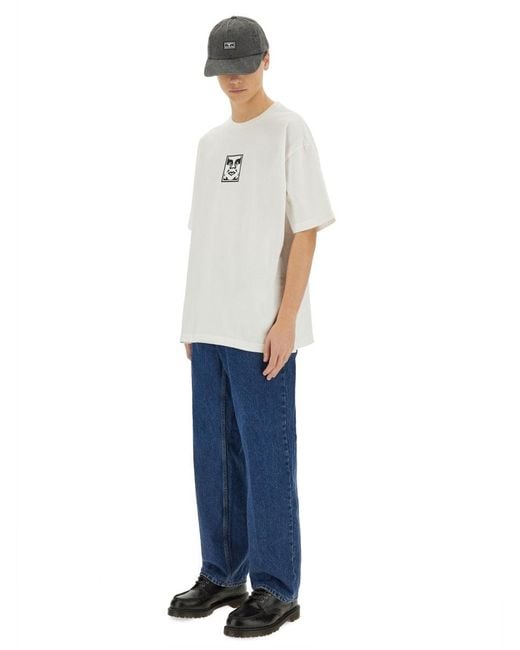 Obey White Icon Face Tshirt for men