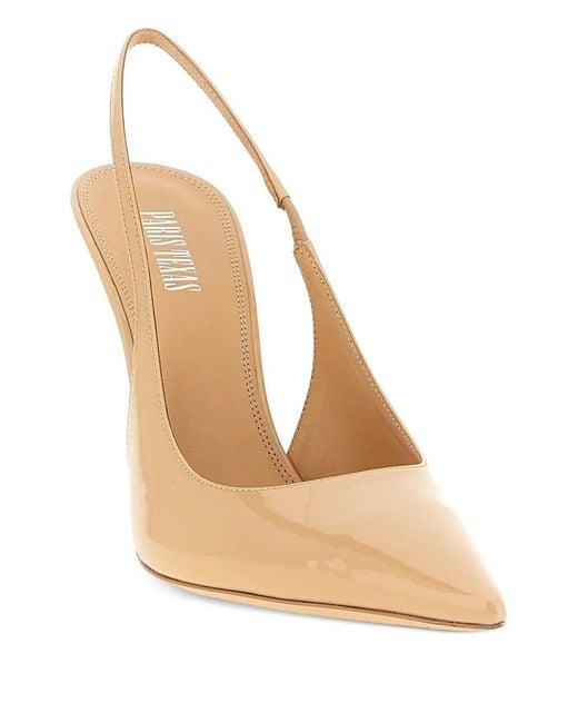 Paris Texas Pink Glossy Leather Slingback Ballerinas