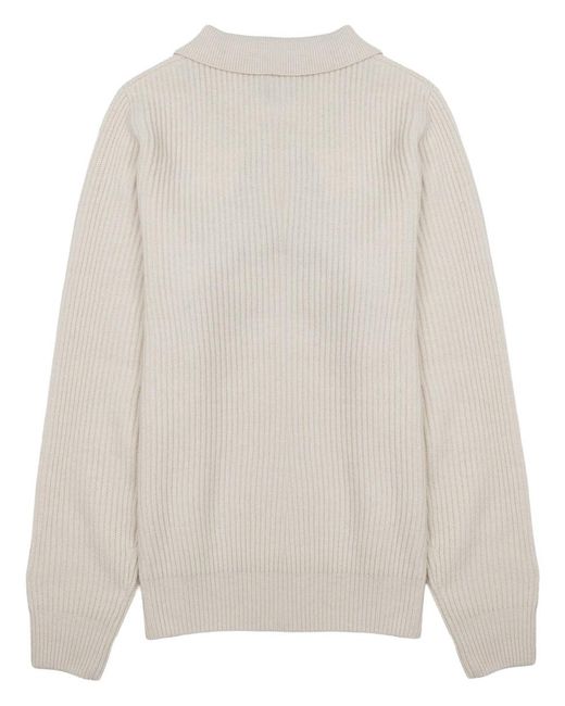 Mc2 Saint Barth White Polo Sweater Dawning