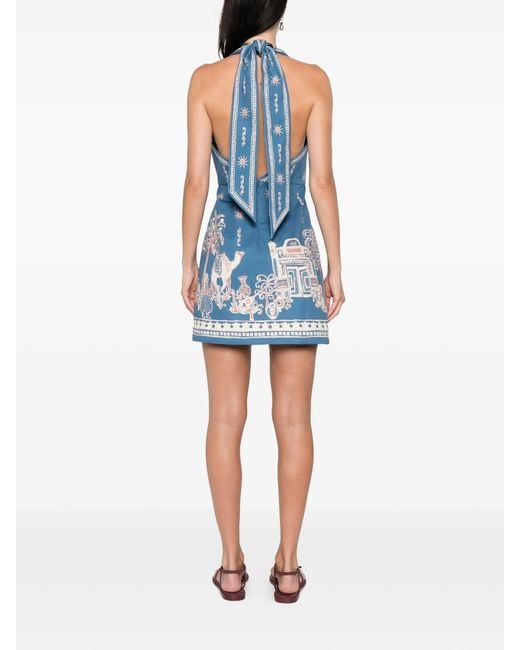 ALÉMAIS Blue Acacia Mini Dress