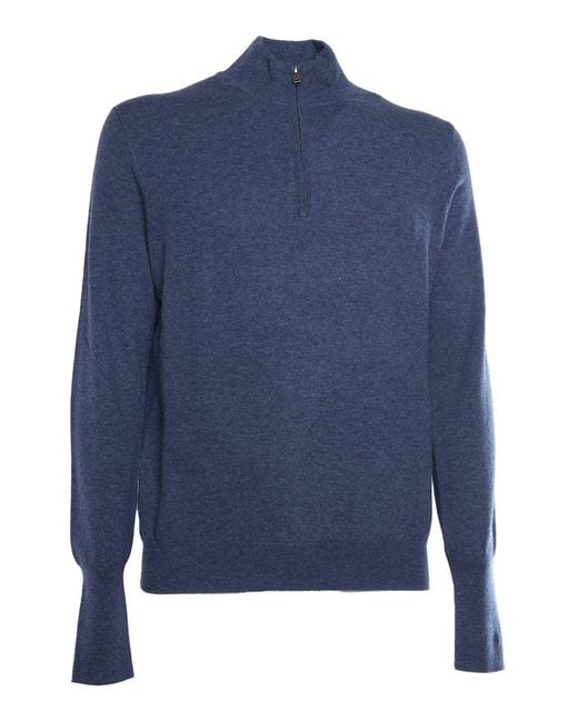 Ballantyne Blue Half Zip Pullover
