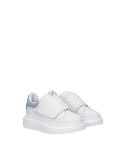 McQueen White Idee Regalo Sneakers Kids Uomo Pelle Bianco/Celeste