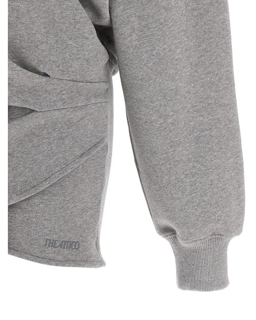 The Attico De Attico-jurk Met Capuchon in het Gray