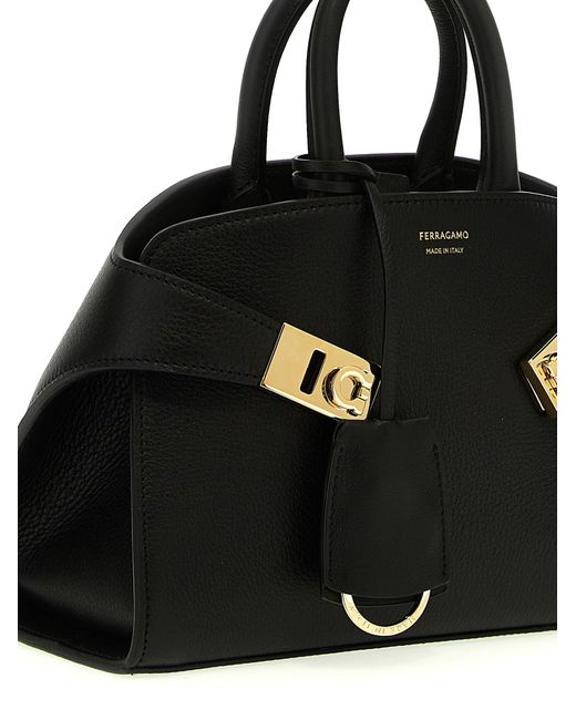 Ferragamo Black 'Hug Mini' Handtasche