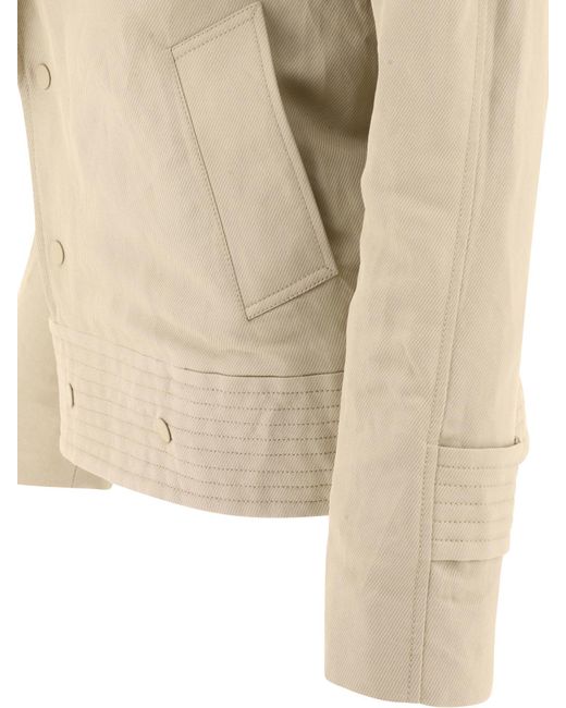 Burberry Natural Short Canvas Trench Coat
