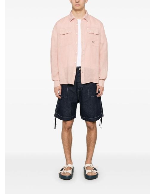 C P Company Pink Linen Shirt for men