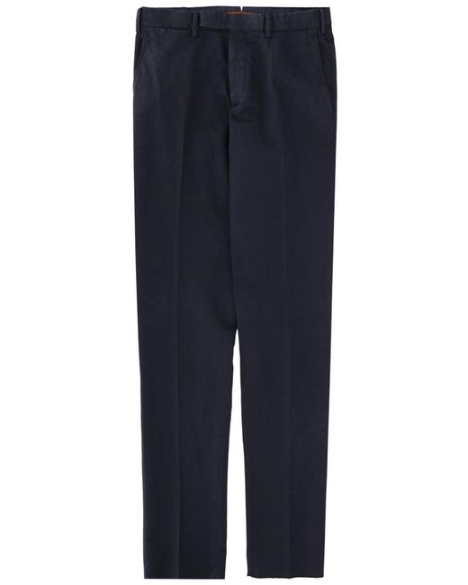 Zegna Blue Dark Regular Trousers for men