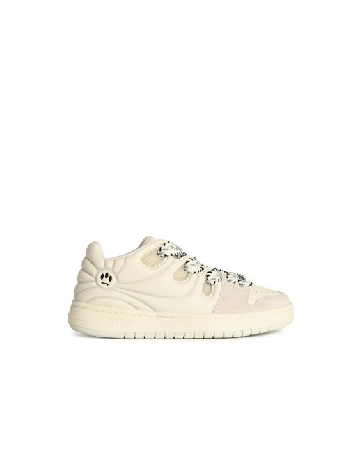Barrow 'Skate' weiße Lear -Sneaker in Natural für Herren
