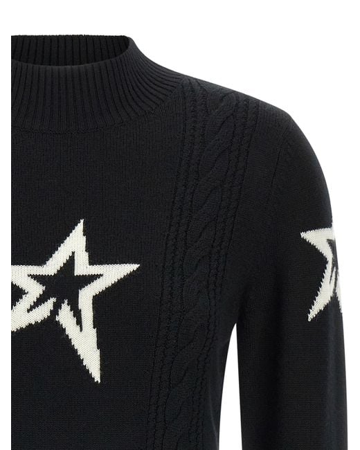 Perfect Moment 'cable Underwear 'turtleneck Trui in het Black