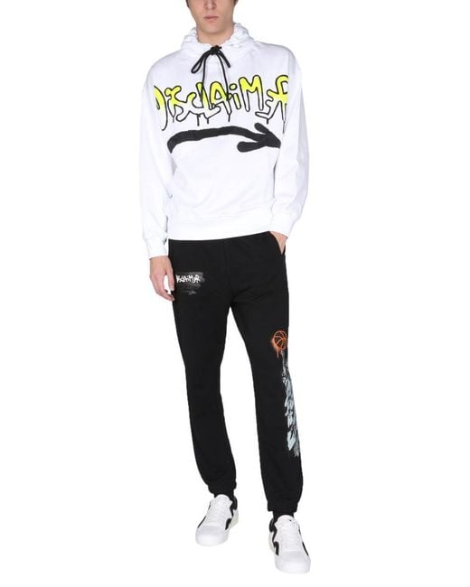 DISCLAIMER White Sweatshirt With Logo Print for men