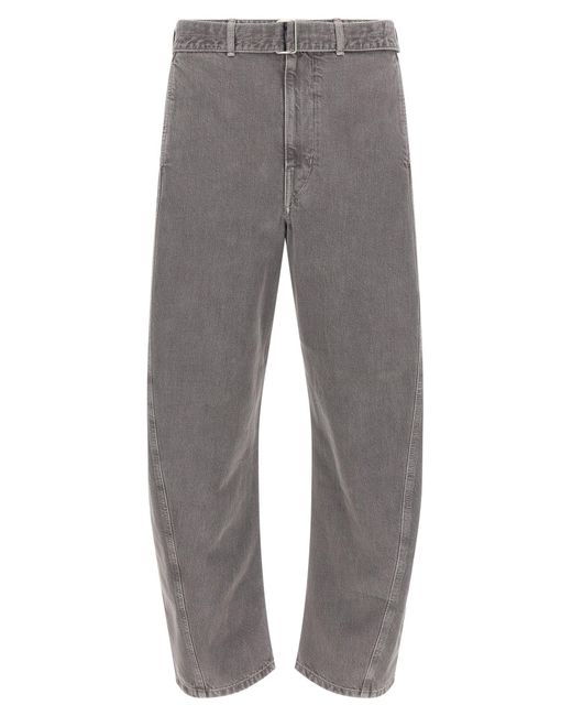 Lemaire Jeans "Twisted Belted". in Gray für Herren