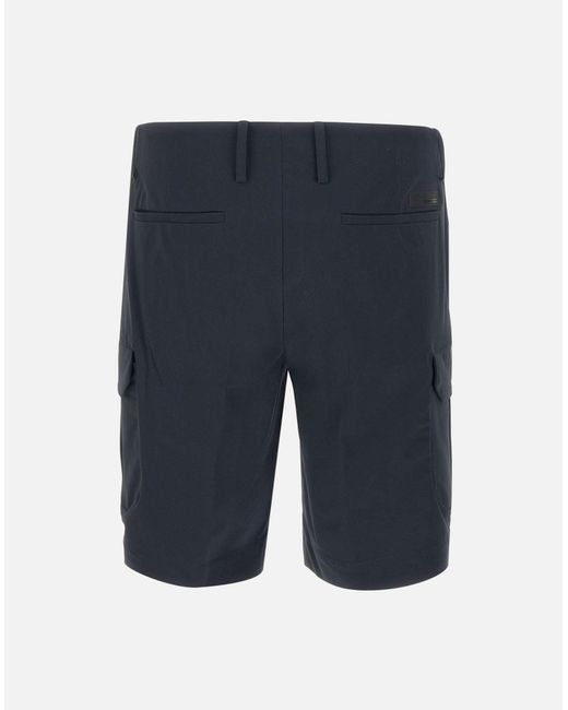 Rrd Blue Dark Slim Cargo Shorts for men