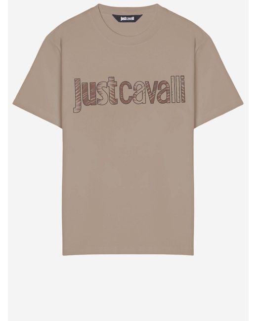 Just Cavalli Natural Cotton T-Shirt for men