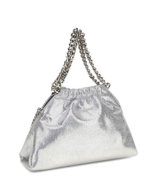 Stella McCartney White Falabella Mini Drastring Tote
