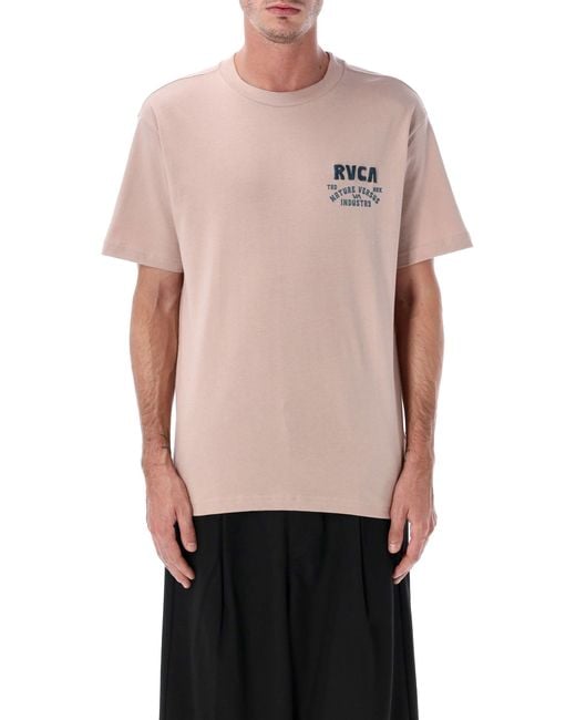 RVCA Pink Ridge Relaxed Organic Cotton T-Shirt for men
