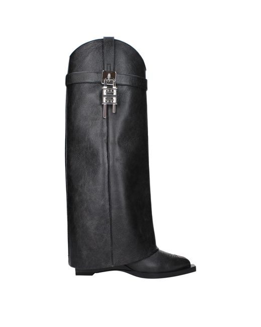 Givenchy Black Stivali Cowboy Donna Pelle Nero for men