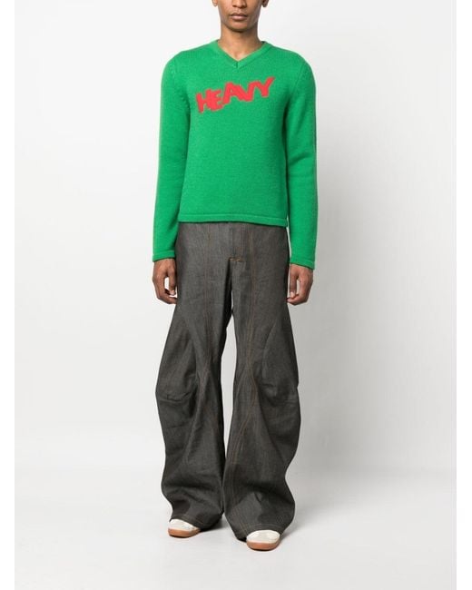 ERL Green Logo Sweater Knit