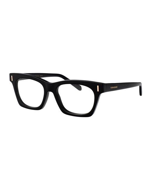 Ferragamo Black Rectangular Optical Sf3025 001