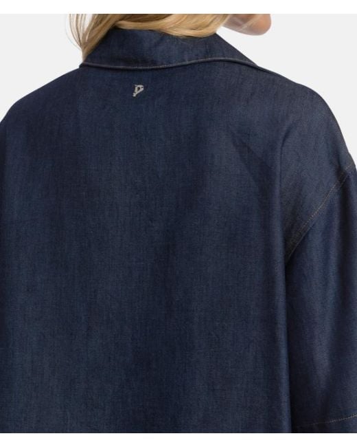 Dondup Blue Denim Regular Shirt