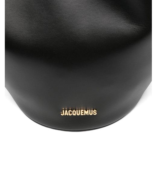 Jacquemus Black Le Bambola Moyen Leather Bucket Bag